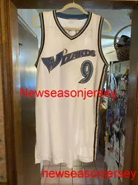 Сшитый #9 #9 Gilbert Arenas вышивая майка размер XS-6xl Custom Любые номера имени баскетбольные майки