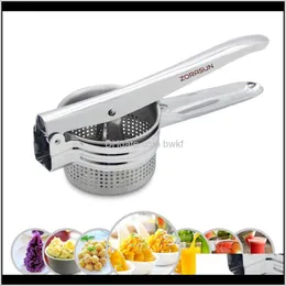 Kitchen Tools Kitchen, Dining Bar Home & Garden Drop Delivery 2021 Potato Masher Ricer Mashed Stainless Steel Crushing Potatoes Puree Fruit V