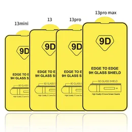 Pełna pokrywa 9D 21D Szkło hartowane Screen Protector AB Klej dla iPhone 13 12 11 Pro Max XR XS 6 7 8 plus 200 sztuk