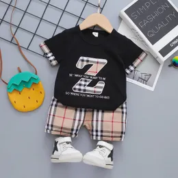 Pojkar Tracksuit 2 Piece Set Kids Boy Baby Clothes Toddler Clothing T Shirts Shorts Summer Outfits Set