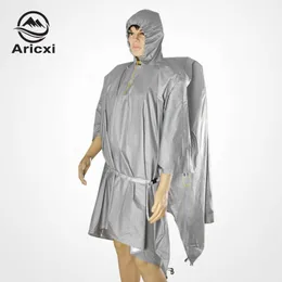 Aricxi ultralight vandring cykling regnrock utomhus markis camping mini tarp solskydd uppdaterad 15d silikon silver beläggning y0706