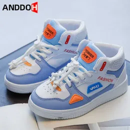 Größe 27–36 Kinder Casual High Top Sneakers Jungen Mädchen Anti-Rutsch-Verschleiß-Laufschuhe Kinder Soft Bottom Light Schuhe G1025