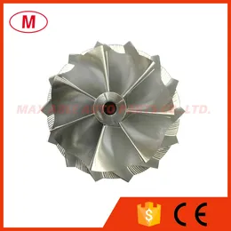 GT15-25 49.15/63.00mm 7+7 blades Turbo Billet compressor wheel/Aluminum 2618/Milling wheel for turbocharge Cartridge/CHRA/Core