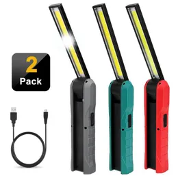 Portable Lanterns LED COB Work Light USB Rechargeable Magnetic Torch Flexible Inspection Hand Lamp Worklight Outdoor Spotlight