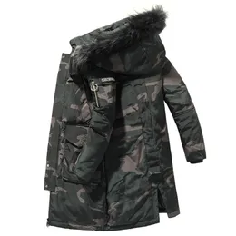 남성용 화이트 오리 아래로 자켓 야외 겨울 스키 착용 패션 두꺼운 따뜻한 차가운 방지 후드 통기성 긴 다운 재킷 남자 211129