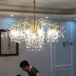 빈티지 크리스탈 산업 브랜드 Lustres Para Quarto 교수형 램프 램프 apspendues luzes de teto avizeler chandeliers