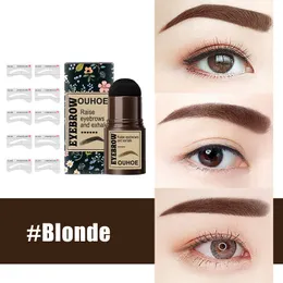 Ögonbrynsförstärkare 1Set Brow Stamp Shaping Kit vattentät långvarig naturlig form Konturering Stick Hairline Makeup Mudiwa