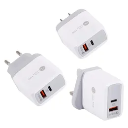 Universal USB PD 18W Quick Chargers QC 3.0 EU US UK Plug Fast Charger For iPhone Samsung S10 Huawei