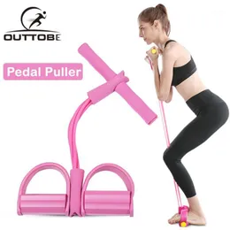 Fasce di resistenza Outtobe 4 tubo elastico Sit Up Pull Rope Allenamento in palestra Pedale sportivo Estrattore per caviglia per attrezzature per il fitness