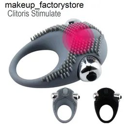 Massage Bullet Vibrator Penis Vibrerande Ring Fördröjning Ejakulation Vuxen Sexleksaker För Män Manlig Clitoris Massager Cock Silicone Ringar Clit