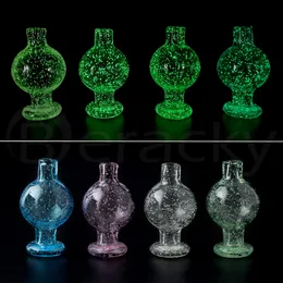 Smoking Luminous Glass Bubble Carb Cap 25mmOD Caps Accessori per fumatori inebrianti per XL Banger al quarzo con bordo smussato Chiodi Tubi dell'acqua