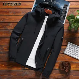 Bomber Jacket Men Waterproof Thin Mens Jackets Solid Color Spring Autumn Casual Jacket Coat Overcoat For Male Clothing LUYZJZEN X0621