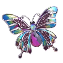 Szpilki, broszki vintage biżuteria duża emalia motyl z gorączką partia Wedding Broach Owad Welin