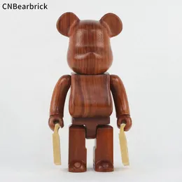 Novo Bearbrick Vermelho Pera Sólida Edifício Bloco Violento urso mala e bolsa 400% 28cm tendência brinquedo boneca ornamentos