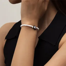 Minimalism boho frö pärla blomma armband kpop mode söt bokstav armband för kvinnor hand smycken tillbehör