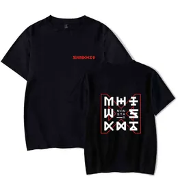 KPOP MONSTA X HIP HOP T-shirt Sommar toppar Unisex Plus Storlek Tshirt Kortärmad Streetwear T-shirt Camiseta Tops Tees G220223