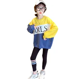 Girls Clothes Sweatshirt + Leggings Clothing For Patchwork Kids Girl Set Spring Autumn Costumes Children 210527