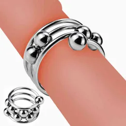 Nxy Cockrings Rvs Penis Ringen Bead Binding Mannelijk Hoofd Eikel Stimuleren Volwassen Metalen Ring Voor Mannen Vertraging Ejaculatie 5 Size Sex Speelgoed 1208