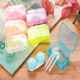 4 in 1 kits Companion boxes with Hanging hole contact box Eyeglasses Case Dressing cases