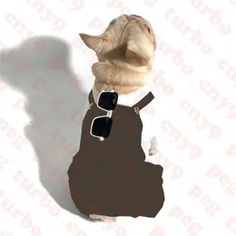 Mode husdjurskläder overall bodysuit brev tryck husdjur falska två kläder höst teddy bulldog hund kläder213i