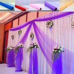 Tulle Roll Sheer Organza Swag Fabric Diy Tutu kjoldekor bordsstol täcker bröllopsdekoration party leveranser 5ZSH015 dekorativa blommor w