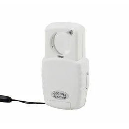 45x 21mm Mini Magnifierare Mikroskop med LED ABS Automatisk popup-smycken Loupe Reading Förstoringsglas Linsfickförstorare