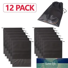 12PCS Skor Storage Bag Closet Organizer Non-woven Travel Portable Bag Vattentät Pocket Clothing Classified Hanging Bag # G3