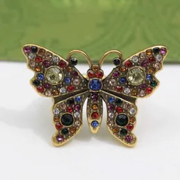 Francês Retro Borboleta Anel Ajustável Abertura Golden Color Zircon Popular Marca Jóias Lindo Moda Nobre Mulheres Grace