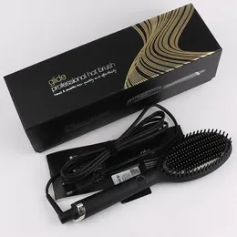 Glide Hot Hair Brush Brush One Step Hair Asciugacapelli Styler Volumizer Multi-funzionale Spazzola per capelli ricci con ioni negativi