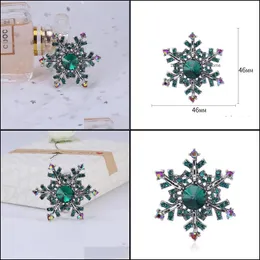 Pins, Brooches Jewelry Fashion Snowflakes Gem Diamond Brooch Contracted Match Act The Role Of A Cor Coat Factory Direct Sale Drop Delivery 2