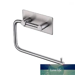 Hooks & Rails Toilet Paper Holder Self Adhesive Roll No Drilling For Bathroom Stainless Steel Brushed Bathroom1 Factory price expert design Quality Latest Style