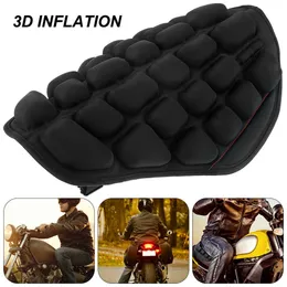 Motorcycle Seat Cushion Motorbike Seat Cushion Shock Absorption with 2 Bandages Fixed Hand Press Inflatable Pressure Relief