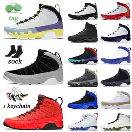 2022 With Socks Particle Grey Jumpman 9 9s Men Basketball Shoes Gym Red Bred Space Jam University Gold Change The World Designer Mens Trainers Sports Sneakers Size 47