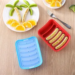 6 in 1 Handmade Ham Sausage Mould Home Maker Silicone Mold DIY Hot Dog Tool Kitchen Making