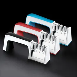 휴대용 4 in 1 Sharpeners 합금 세라믹 스틸 가위 숫돌 저항성 Whetstone 핸들 그라인딩 부엌 부속품