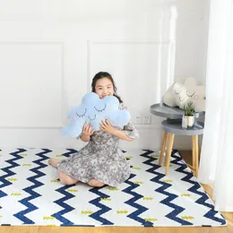 Dywany Nordic proste matę czystą bawełnianą salon stół herbaty koc pełzający sypialnia tatami materac Antiskid Washable