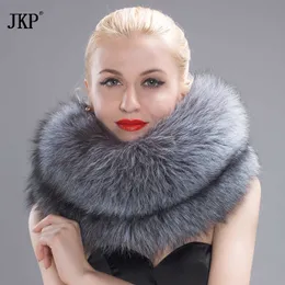 Authentic Fox Fur Knitted Multicolour Scarf Women's Genuine Leather Collar Magnetic Buckle Winter Fashion Collar Ring Hw-10 H0923