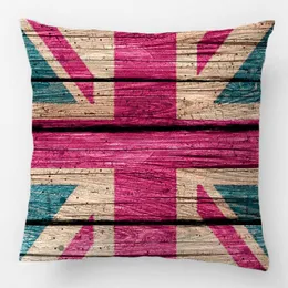 Harika havalı modaya uygun eski ahşap grunge İngiltere, bayrak düğün dekoratif yastık kapağı yastık kılıfı, kanepe yastık kılıfı yastık/dekora için hediyeyi özelleştir