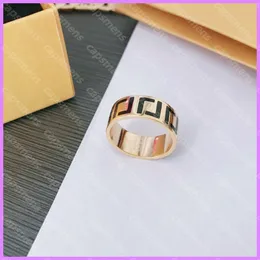 Anéis simples com letras de ouro anel feminino de alta qualidade, joias masculinas para festa, amor clássico, senhoras La Bague.