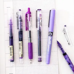 Canetas de gel 7pcs/conjunto Simplicidade cor grande conjunto de canetas de 0,5 mm de secagem rápida escrita reta de marcador para o escritório de papelaria escolar