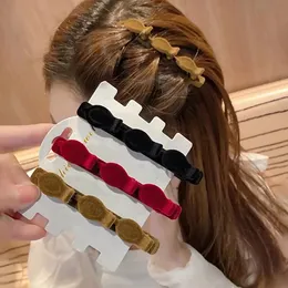 Moda Proste Splecione Hairclips Flocking Double Layer Barrettes Kobiety Dziewczyny Sznurki Female Hairgrips Nakrycia głowy Akcesoria do włosów