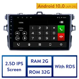 2GB RAM Android 10.0 Car DVD GPS Navegação Rádio Player Estéreo para 2006-2012 Toyota Corolla Head Unit