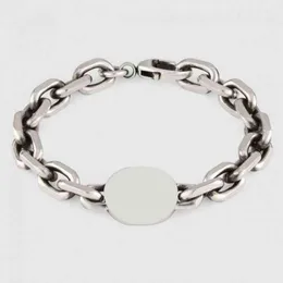 Charm Armbänder Doppel G Armband Retro Paar 925 Ineinandergreifende Buchstaben Distrsed Kette Männer Frauen Schmuck