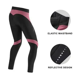 Racing Pants Santic Winter Cycling Warm MTB Bike Sports Pro Fit 4D Padding Reflective Comfortable Long Bicycle Woman