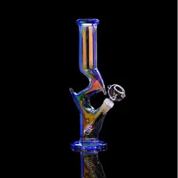 Corlorful Tall Bong Hookahs Glass Bubbler Magle Dab Rigs Grube szklane bongi wód palenie rury w dół Perc z 14 mm miską