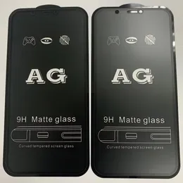 واقي الشاشة لـ iPhone 15 Pro Max 14 Plus 13 Mini 12 11 XS XR X 8 7 SE AG Guard Glass Guard Flim anti-Fingerprint Premium Converse Cover