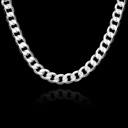 Chaînes Chaînes Offre spéciale 925 collier en argent Sterling pour hommes classique 12MM chaîne 1830 pouces Fine marque de mode bijoux fête de mariage