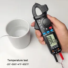 Digital Clamp Meter TRUE RMS 6000 DC / AC 100A 1mA Ammeter Multimeterbilström Voltmeter Kapacitans Temp Hz Tester