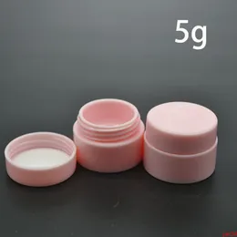 5g de plástico rosa frasco pequeno recarregável labelo contêiner vazio cosmético olho creme garrafa mini loção pacote de estanho free qtys