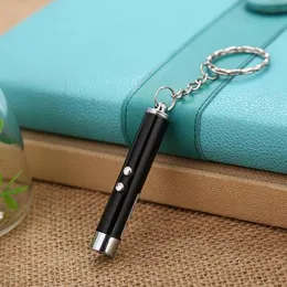 Mini Kreatywny Cat Materiały Czerwony Laserowy Pen Key Chain Śmieszne LED Light Zabawki Pet Keychain Wskaźnik Długopisy Keyring For Cats Training Play zabawki